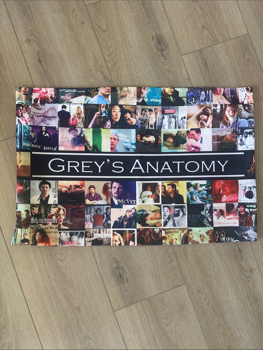 Grey’s Anatomy pillow case cover. Double sided. 28 x 18